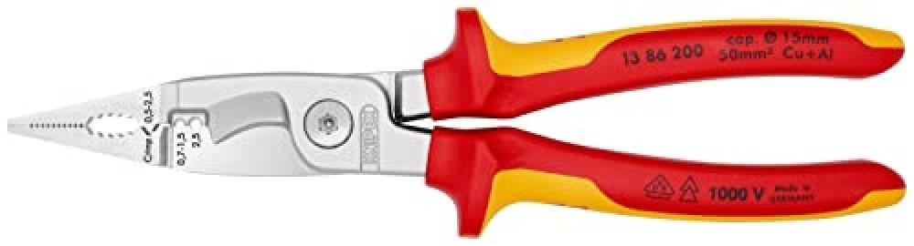 Pinza Elettricista KNIPEX 13 86 200 SB Multifunzione VDE 1000V