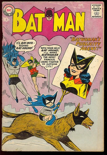 Batman #133 Batwoman Cover Silver Age Superhero Vintage DC Comic 1960 GD-VG