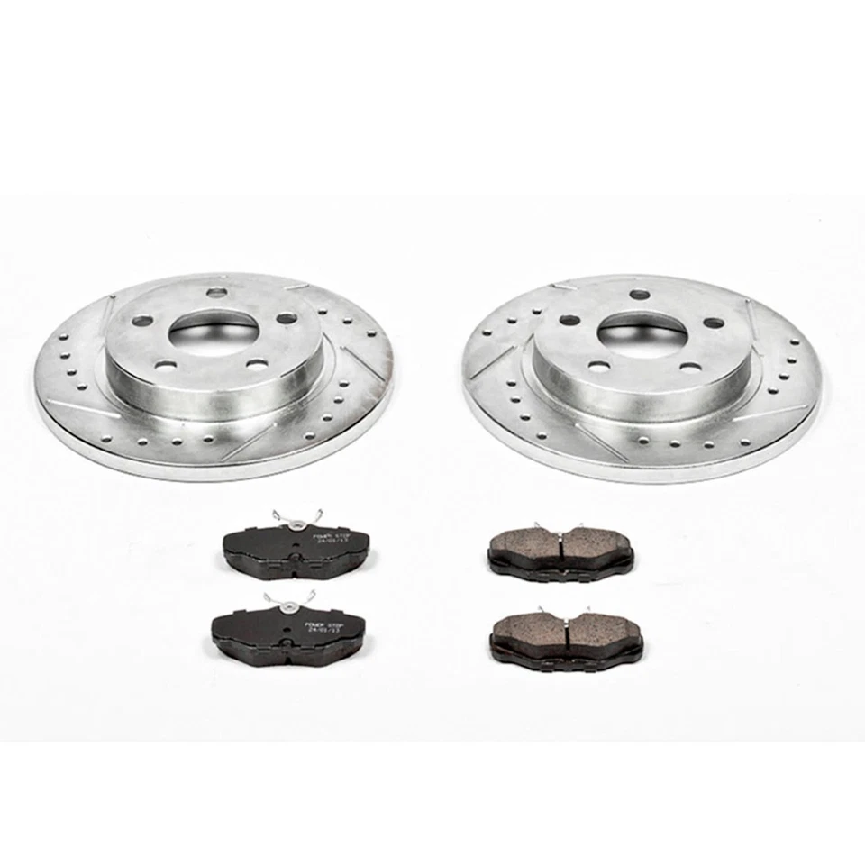 K1298 Powerstop Juego de 2 Ruedas Disco de Freno y Kits de Pastillas Traseras para Ford Taurus Sable Foto 3 de 3