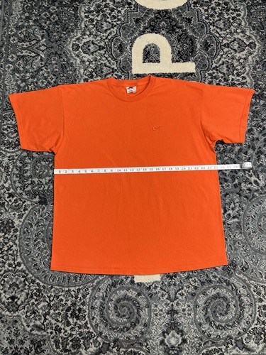 Vintage Nike Shirt Mens X-Large Orange Swoosh Logo Made USA 90s Crewneck Tee by Nike, Size XL, $30 - Photo 7