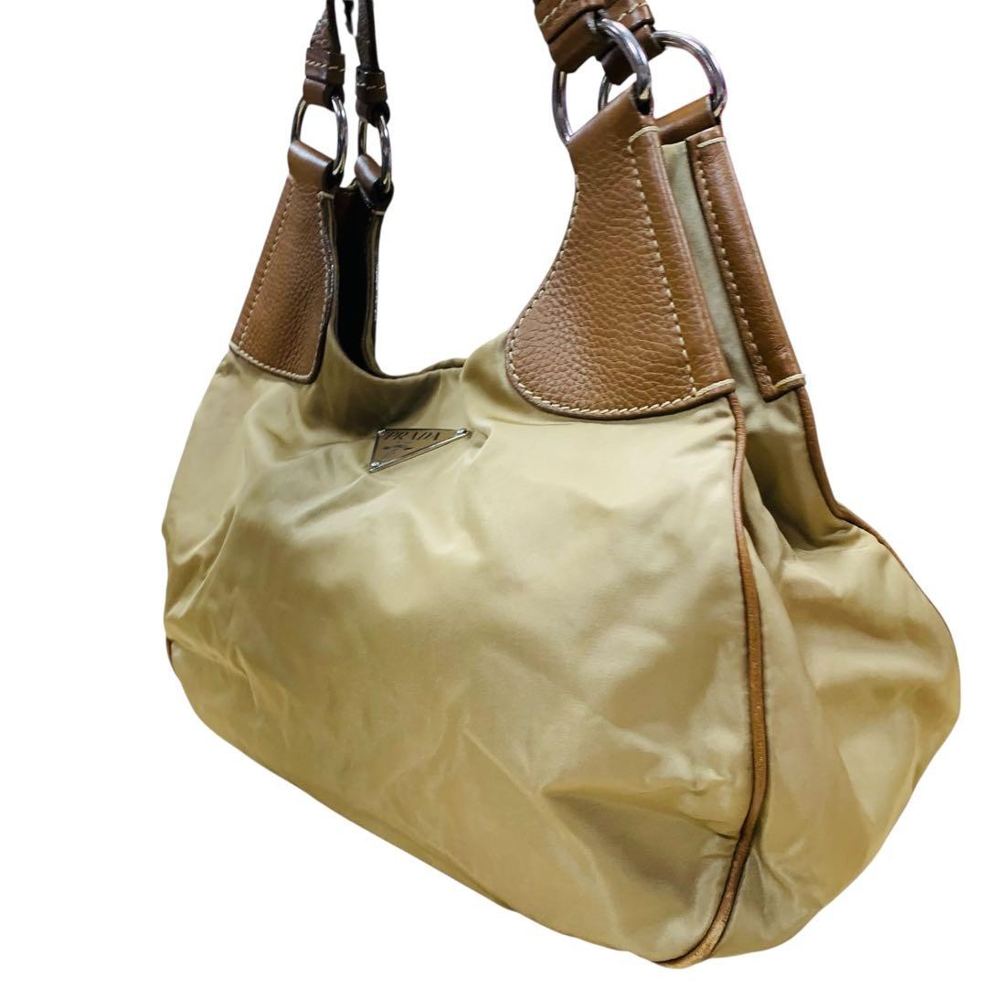 PRADA nylon leather shoulder bag 476418 — image 3