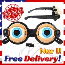 Party Toy Adult Kids Funny Wink Glasses Eyewear Crazy Eyes Props Crazy Blink