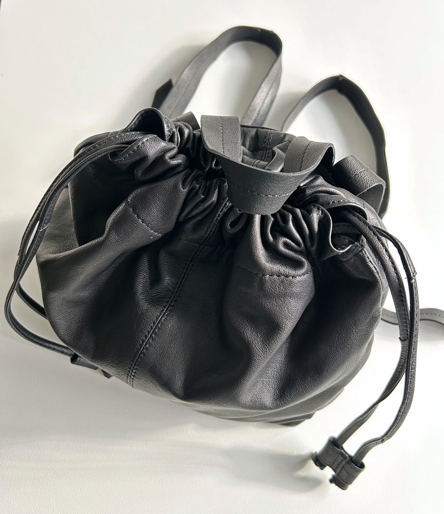 Topshop Leather Drawstring Backpack - image 3