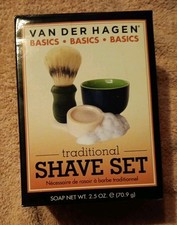 Van Der Hagen Basic Shave Set includes Deluxe Soap Bowl and Boar Brush M5