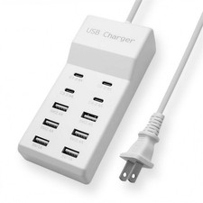 Multiple USB Charging Station Multiple Devices Power Strip 10 Port 4C 6A