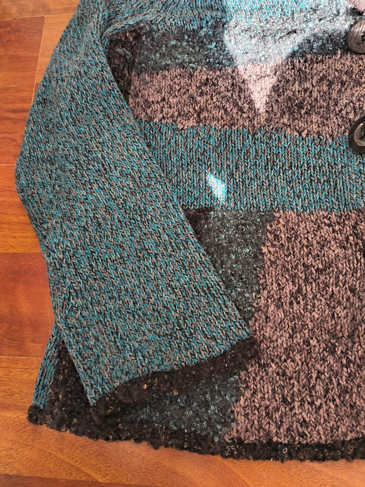 JM Collection Multicolored Patchwork Vintage Teal… - image 5