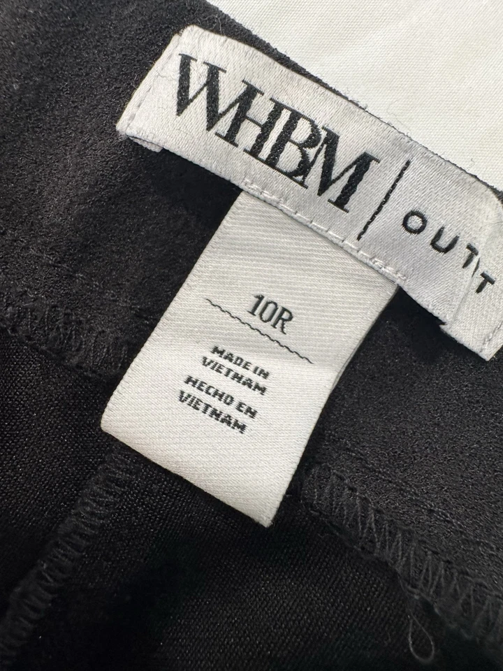 Calça de malha White House Black Market perna larga jersey preta tamanho 10R - Imagem 3 de 4