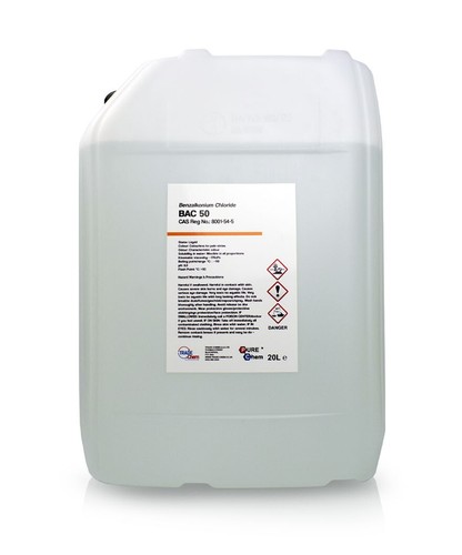 Benzalkonium Chloride BAC50 Algaecide Bactericide Fungicide 250ml 25L Pure Chem - Picture 9 of 19