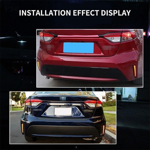Rear Bumper Reflector Brake Fog DRL Indicator Light For Toyota Corolla 2020-2021 - Picture 9 of 9