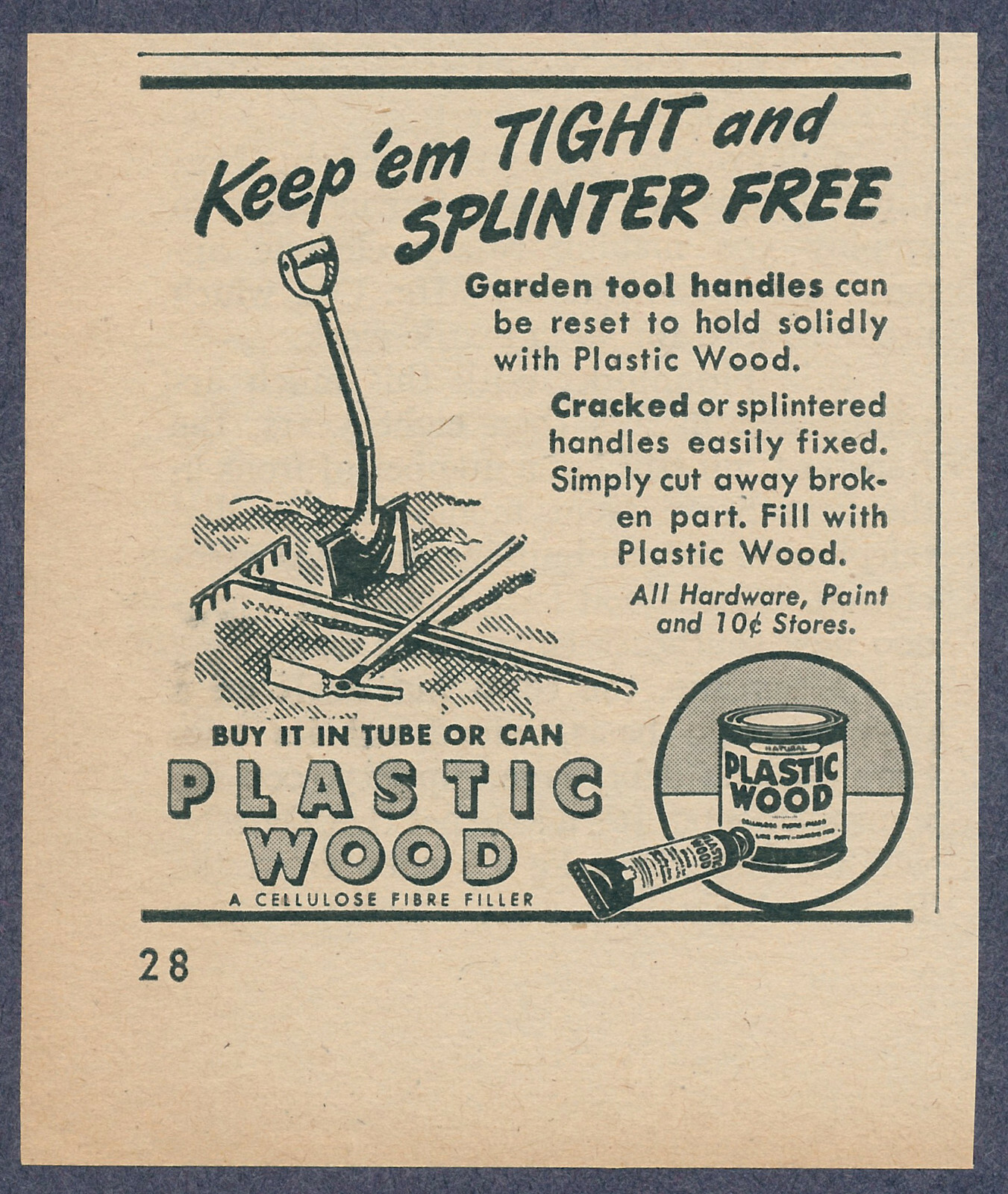 Plastic Wood Vintage Magazine Ad 1946