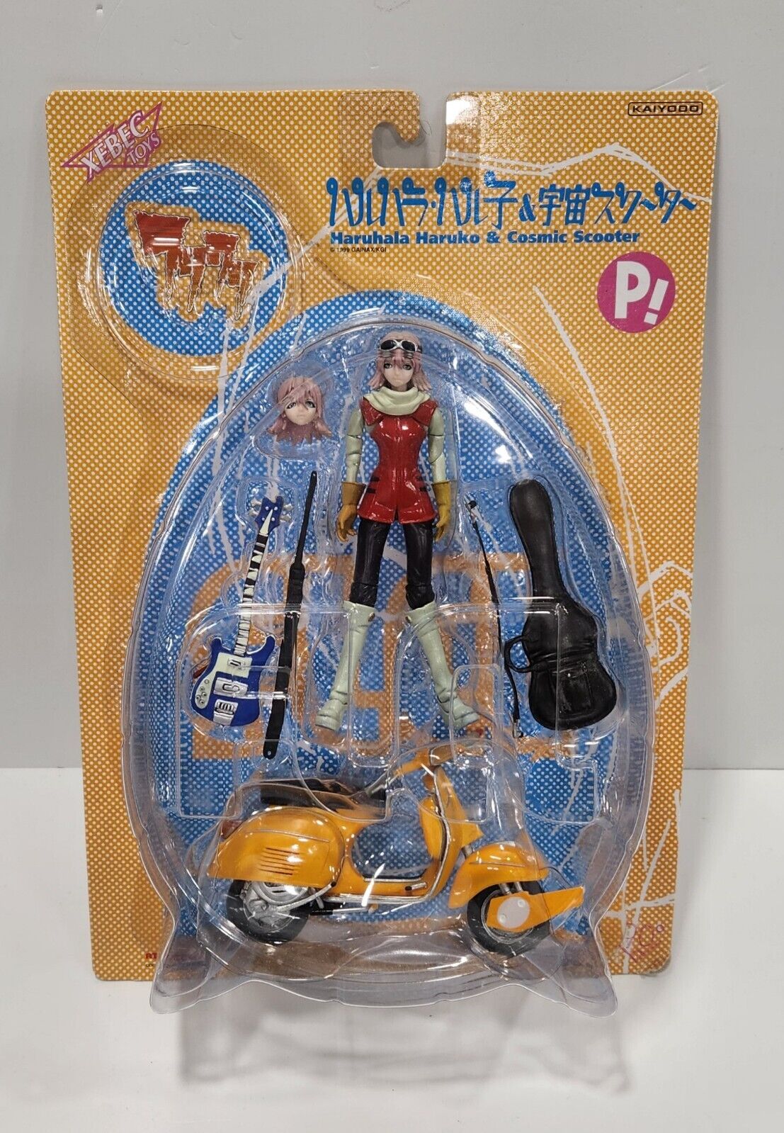 Vintage FLCL Action Figure: Haruhala Haruko & Cosmic Scooter (XEBEC Toys, 1999) 