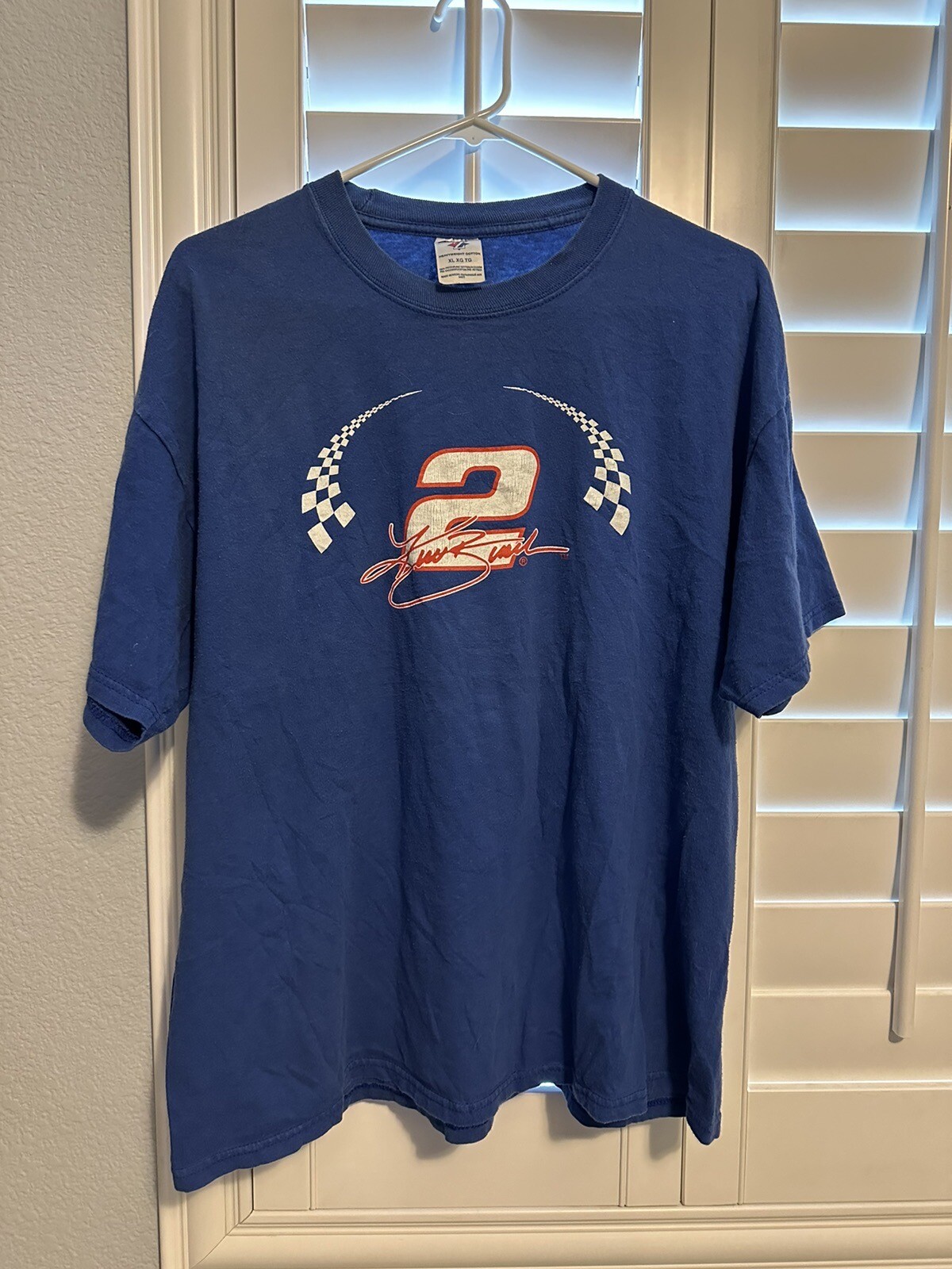 EARLY 2000s KYLE BUSCH MILLER LITE BLUE RACING TEE - Gem