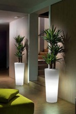 Arkema Vaso Tondo Luminoso LED RGB Solare 102 cm per Giardino e Piscina