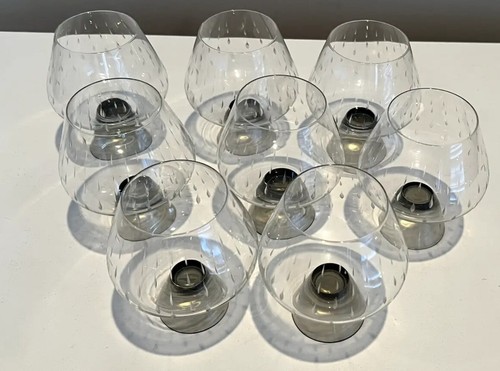 RARE SET OF 4 VINTAGE MCM ROSENTHAL FORTUNA LTD ED SMOKE BRANDY GLASSES - RARE! - Picture 4 of 7