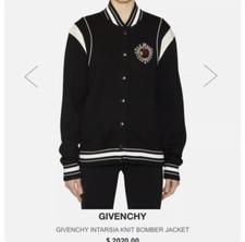 Givenchy Intarsia Knit Bomber Jacket Small