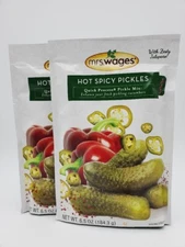 2 Pack Mrs Wages Hot Spicy Pickles Quick Process Mix 6.5 Ounce