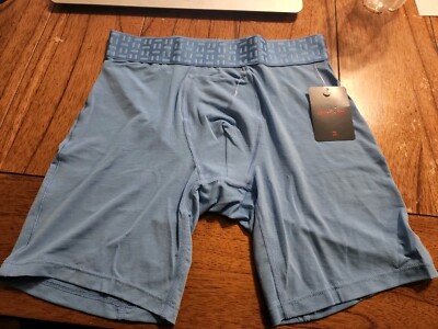 NWT $40 Tommy John Apollo 6'' Boxer Brief Azure Blue Sz Small