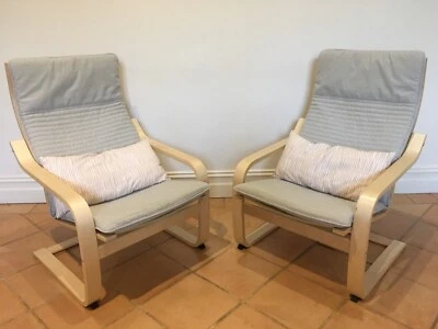 Ikea Poang Armchair With Grey Covering Armchairs North Adelaide