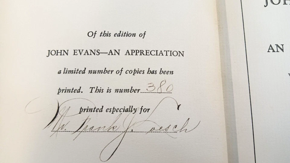 John Evans An Appreciation By Walter Dill Scott, Frank J. Loesch Chicago Crime - Image 2 of 4