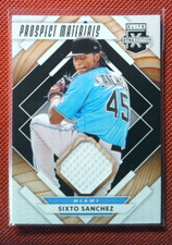 2020 Panini Elite Extra Edition - Prospect Materials -Sixto Sanchez #PM-SS Black