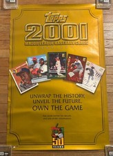 2001 TOPPS BASEBALL PROMO POSTER MARK MCGWIRE NOLAN RYAN HANK AARON 24x36