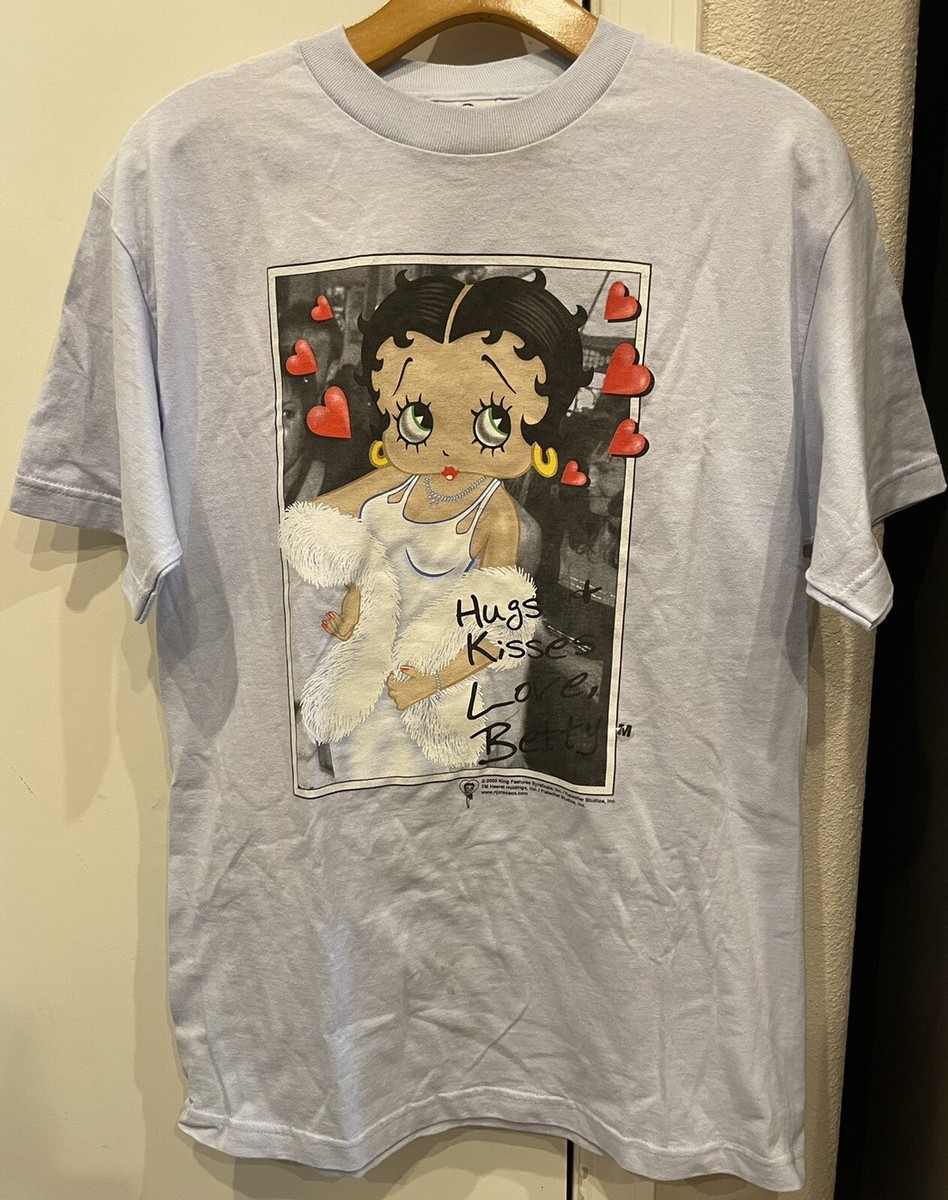 VTG 2003 Deadstock Betty Boop T-shirt King Features Blue