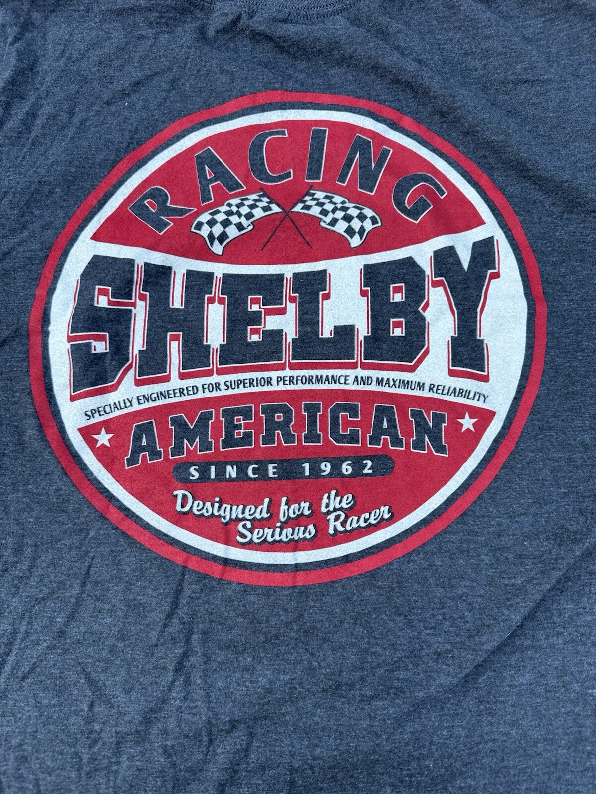 Men’s Blue Retro Carroll Shelby Cobra Motor Short Sleeve Shirt Size XXL READ