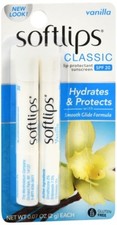 Softlips Lip Protectant SPF 20, Vanilla 3 PACKS OF 2