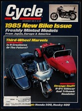 DECEMBER 1984 CYCLE MAGAZINE, H-D SIDECAR, HONDA VT1100C SHADOW, TRIHAWK