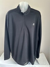 Image of Adidas Equipment Golf 1/4 Zip L/S Pullover Black ADVR0824 Size 2XL,XXL