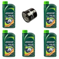 MotoröL Set 10W40 5 Liter ÖLfilter OC575 FüR Honda Kawasaki Yamaha Triumph