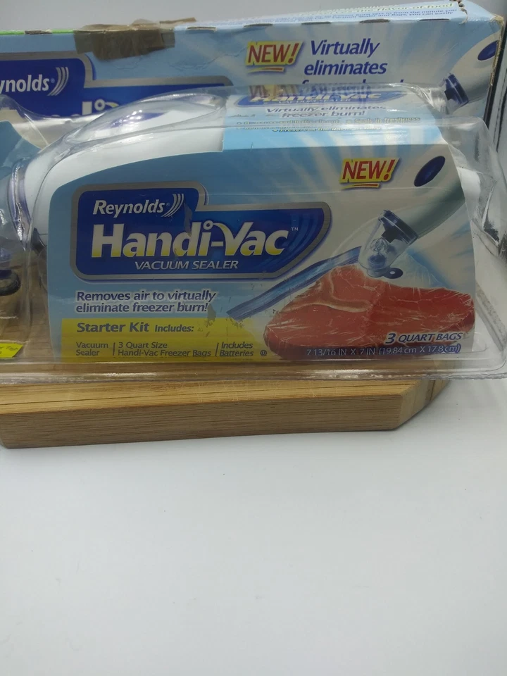 Пакеты для вакуумной морозильной камеры Reynolds Handi-Vac 6 штук 1 галлон пакеты и герметик еще 3 пакета - Изображение 3 из 4