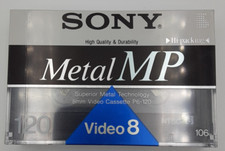 BN Sealed Sony Video 8 Metal MP 8mm Video Cassette P6-120 NTSC 120 Min Japan