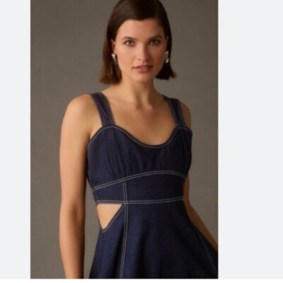 white christmas dresses Ada Denim Midi Dress main image 1