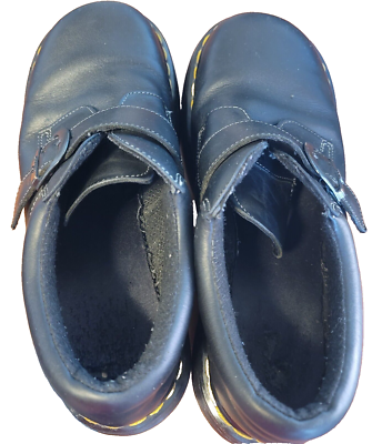 Vtg Dr. Martens Platform Shoe Monk Strap Oxford 3A78 BLACK  display picture 3