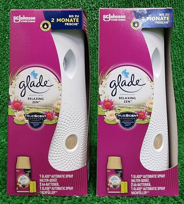 2x Glade Brise Automatic Spray Relaxing Zen Duftspender + Nachfüller Starterset
