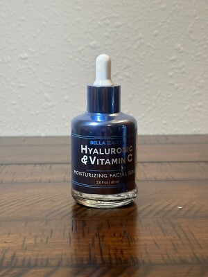 NEW Bella Beauty Hyaluronic & Vitamin C Moisturizing Facial Serum 1.69 fl oz