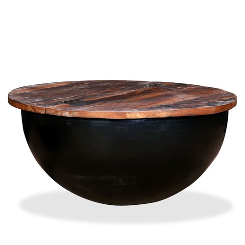 Bowl Shaped Base Coffee Table With Storage Industrial Style Home Furniture Decor - Picture 7 of 11