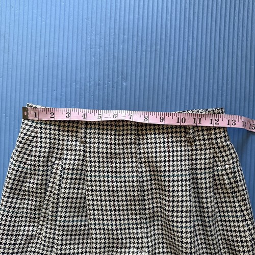 New Vintage Brooks Brothers Size 6 Silk Wool Skirt Pencil Houndstooth Lined - Picture 8 of 11