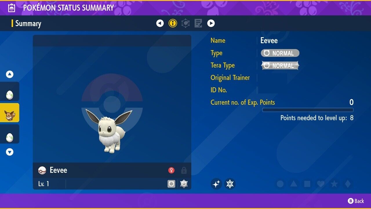 Pokemon Scarlet & Violet / X8 EEVEE EVOLUTION Shiny Egg Pack 