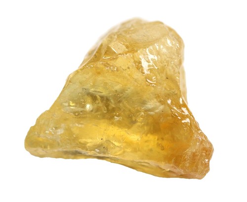 Gemstone Slice Specimen Rough Natural 168.55 Ct Yellow Sapphire