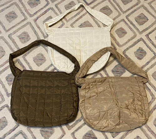 Lot Blanks Large Puffer Quilted Tote Bag Favors Bridesmaids Bachelorette Crafts - Picture 6 of 6