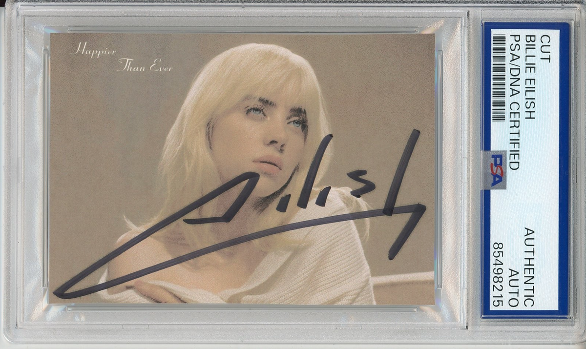 洋楽 Billie Eilish Autograph BILLIE EILISH SIGNED HAPPIER THAN EVER FULL CUT SIGNATURE