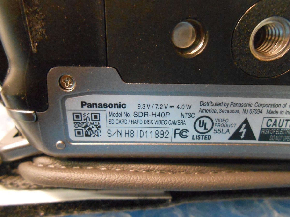 Panasonic SDR-H40P Digital Video Camcorder HDD 42x Zoom - NO