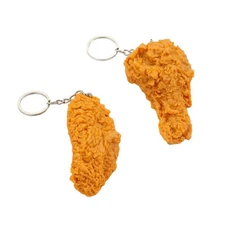 Chicken Wing Keychain - Flat and Drum Wings - Realistic Food for Keys - Keyring
