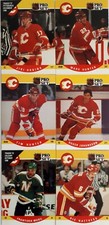 1990-1991 Pro Set Ice Hokey card Calgary Flames set of 6 #421-426 A1P9