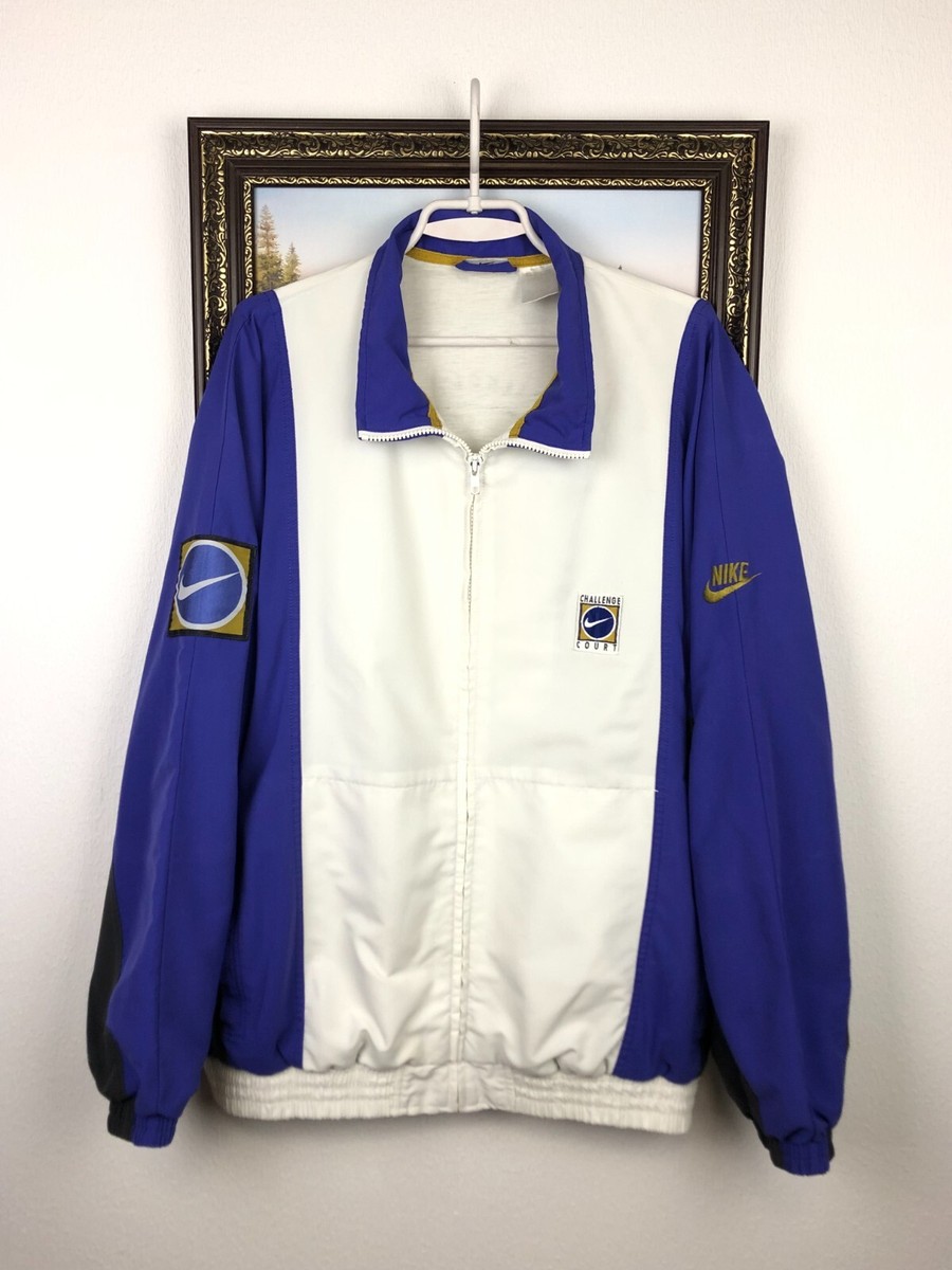 Vintage 90's Nike Challenge Court Andre Agassi Jacket Track Top