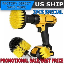 3PCS Drill Brush Set Power Scrubber Drill Attachments Shower Tile Grout Car Kit