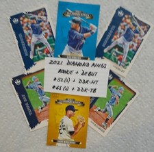 2021 DIAMOND KINGS. "LOT" OF "2" ROOKIES (DOUBLES) WITH DEBUTS. SEE "2ND" SCAN.