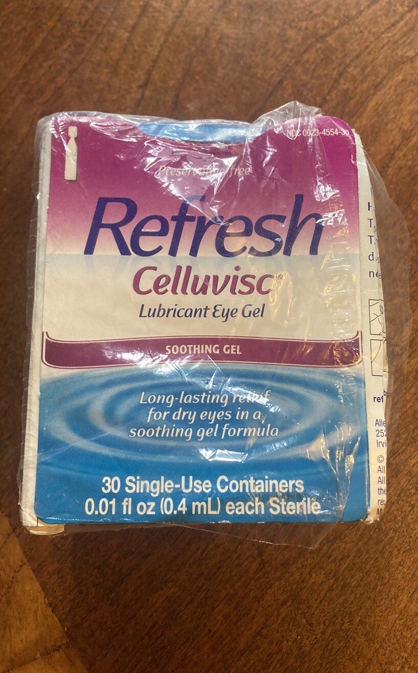 Refresh Celluvisc Lubricant Eye Gel 30 Single Use Vials Best By 2/2025